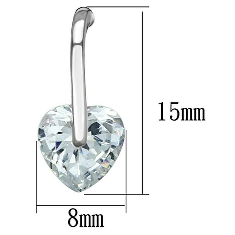 3W612 - Rhodium Brass Earrings with AAA Grade CZ in Clear