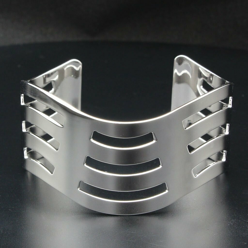 LO1953 - High polished (no plating) Stainless Steel Bangle with No Stone
