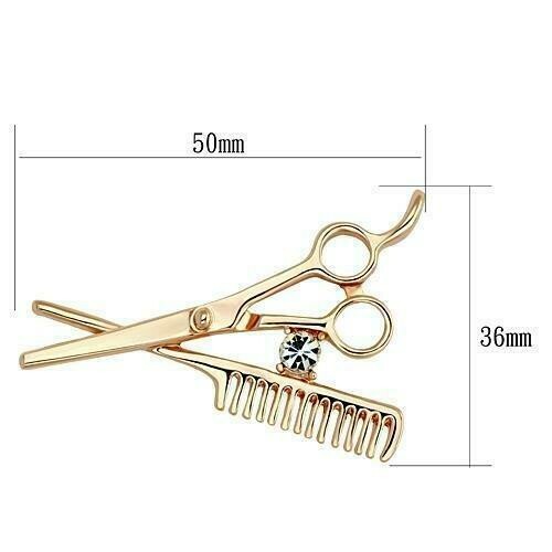 LO2768 - Flash Rose Gold White Metal Brooches with Top Grade Crystal in Clear