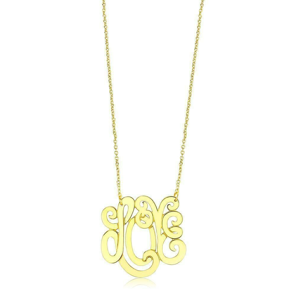 LO4690 - Rhodium Brass Necklace with No Stone