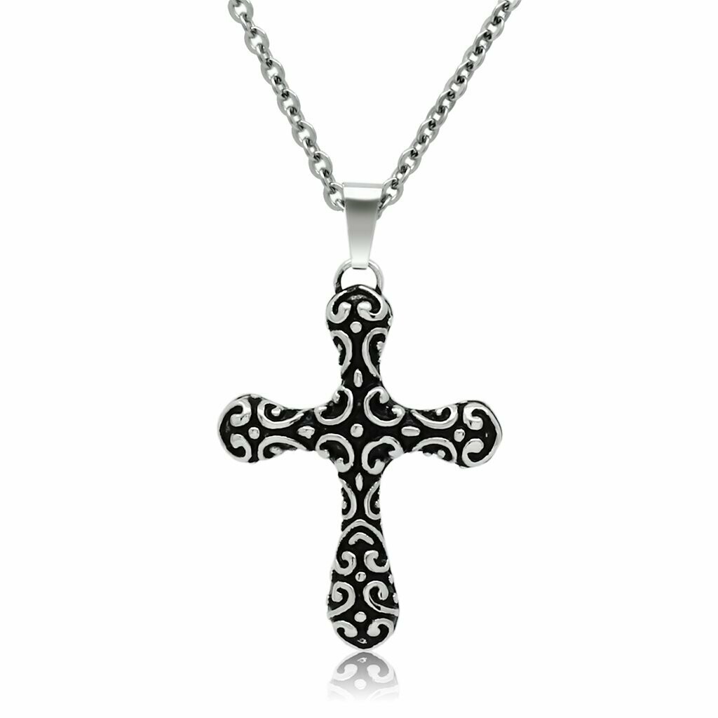 TK554 - High polished (no plating) Stainless Steel Necklace with No Stone