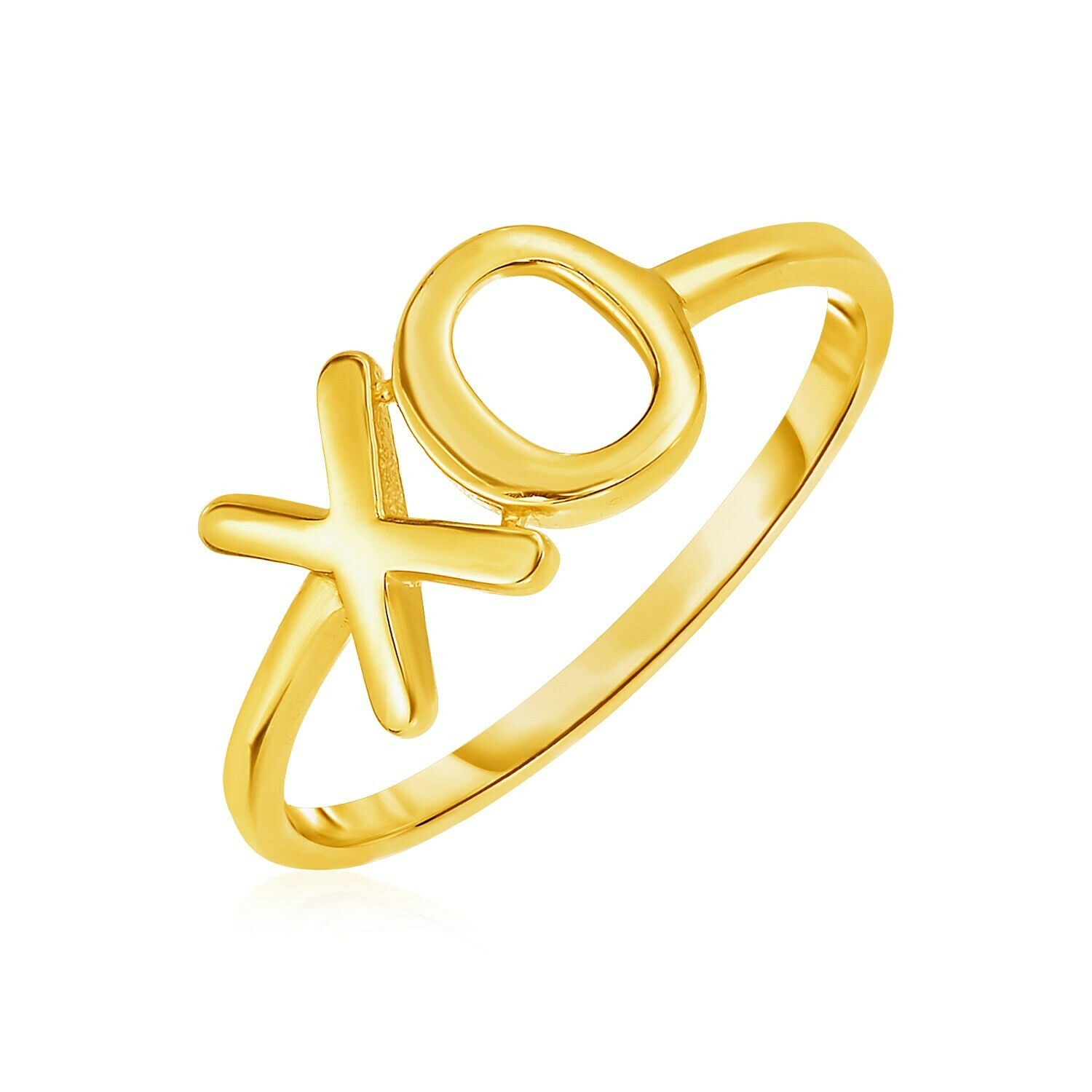 14k Yellow Gold with XO 14k Yellow Gold with XO