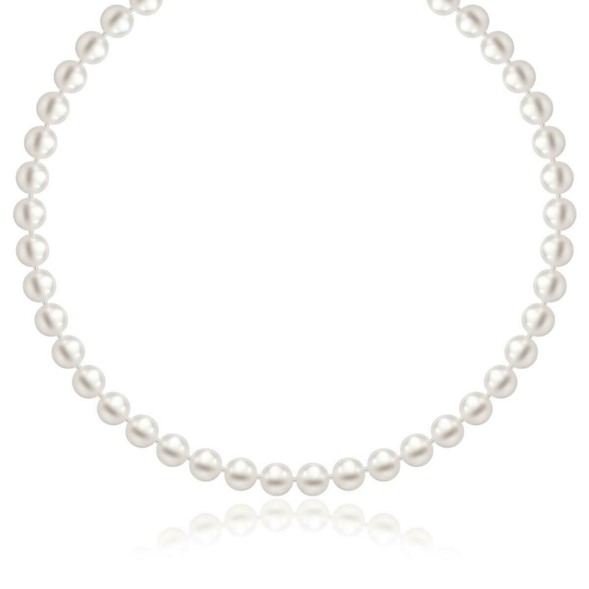 14k Yellow Gold Necklace with White Freshwater Cultured Pearls (6.0mm to 6.5mm)