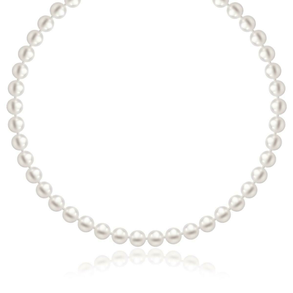 14k Yellow Gold Necklace with White Freshwater Cultured Pearls (6.0mm to 6.5mm)