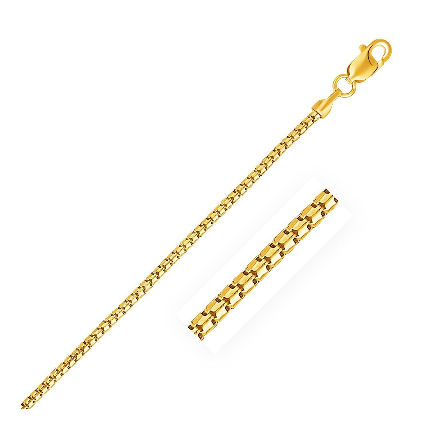 14k Yellow Gold Ice Chain 1.3mm, Size: 16&quot;