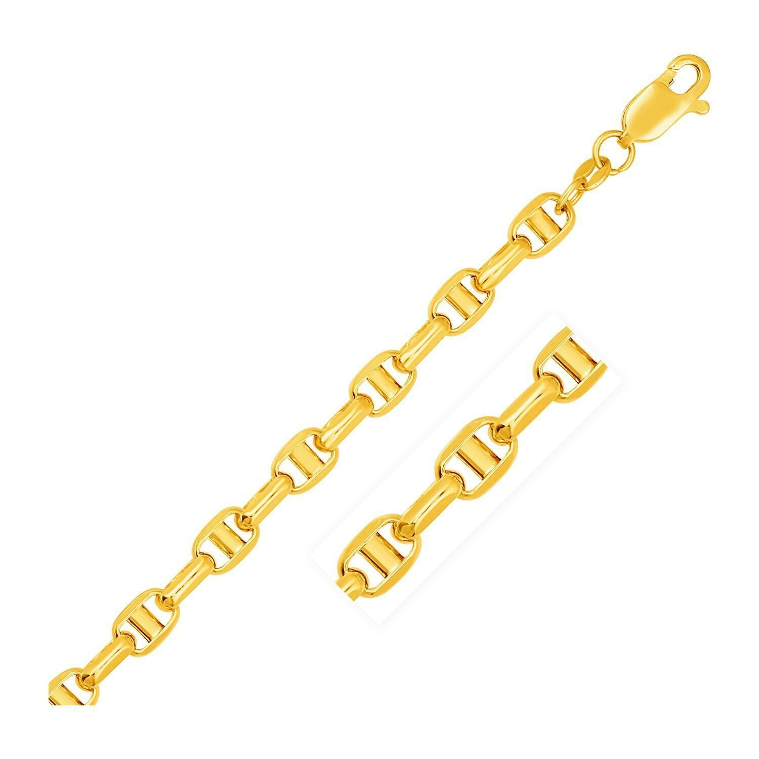 5.0mm 14k Yellow Gold Anchor Chain, Size: 20&quot;