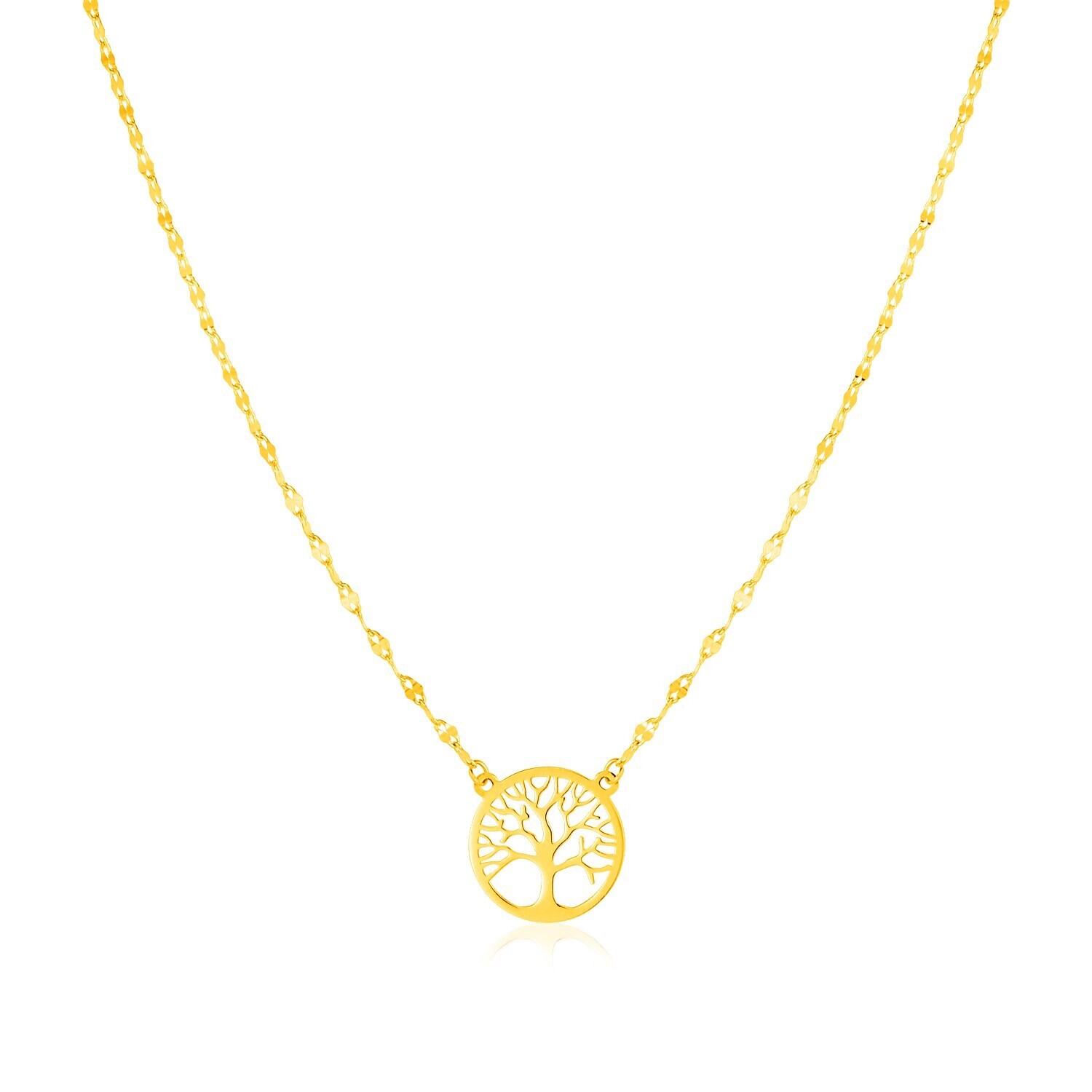 14K Yellow Gold Tree of Life Necklace
