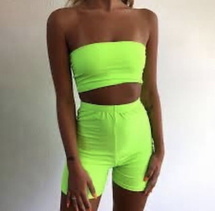 Tube Top And Tights Suit