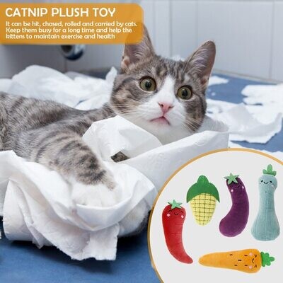 Hot Sales! Plush Cute Farm Theme Cat Mint Toys Catnip Pillows Chew