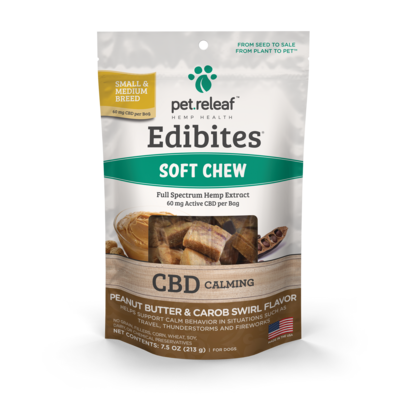 Calming Chews for Dogs (Peanut Butter & Carob Flavor)