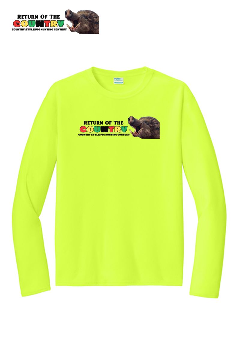 Safety yellow long sleeve dri fit tee
