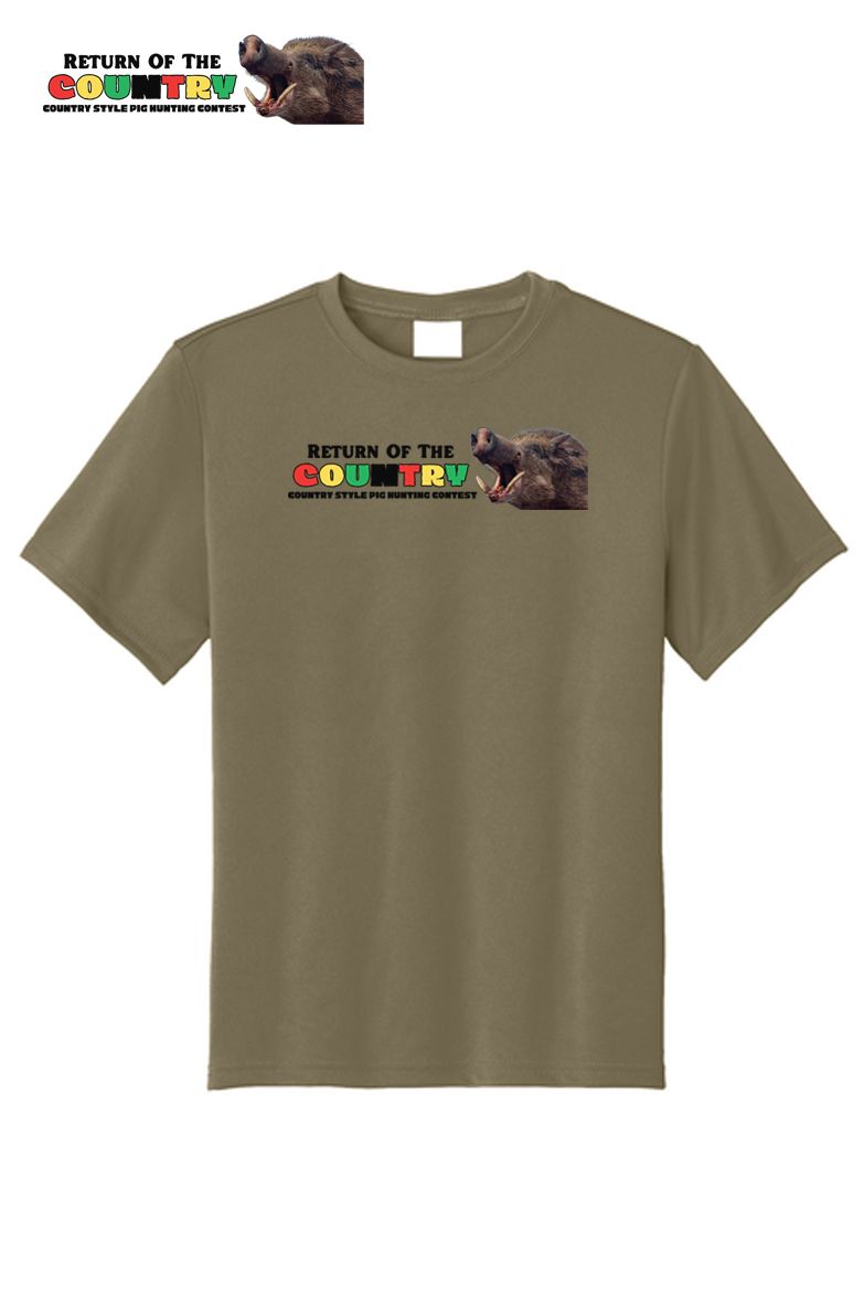 Youth Coyote Brown Dri fit tee