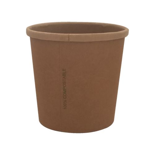BIO Kraft/PLA Soup Cup 480ml/16oz