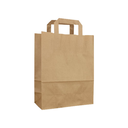 BIO Kraft Carrier Bags 22+10x28cm （Brown)
