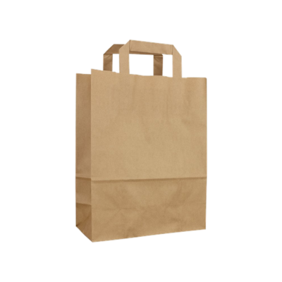 BIO Kraft Carrier Bags 22+10x28cm （Brown)