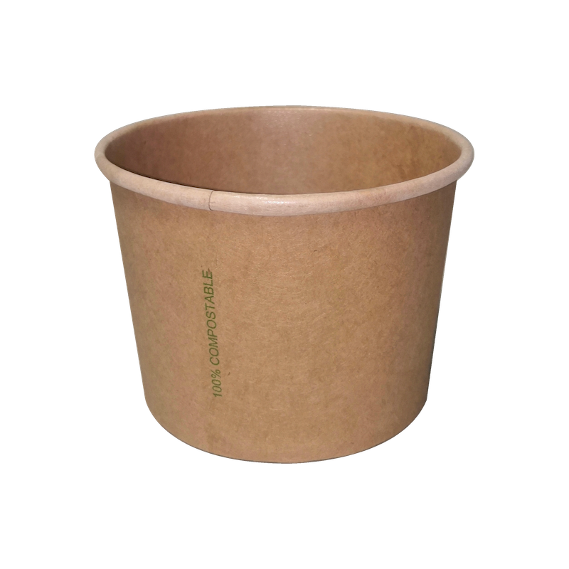 BIO Kraft/PLA Multi-food Beker 450ml/16oz