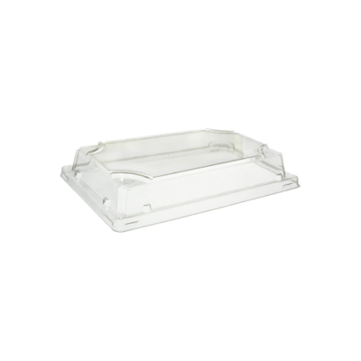 Couvercle PET pour Sushi Trays en Canne à Sucre 165 x 95（#01）