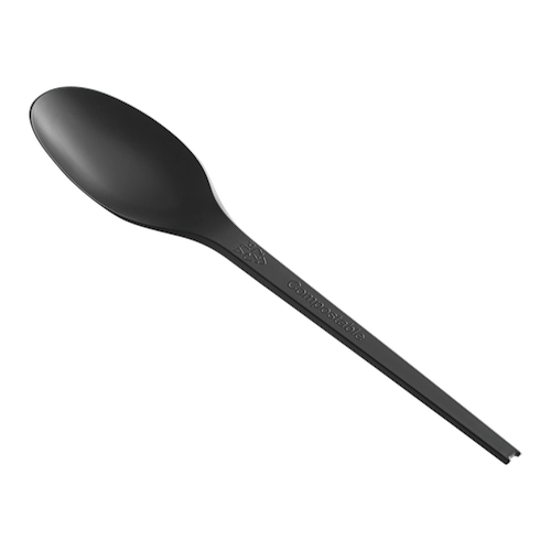BIO Compostable CPLA Spoon 16.5cm (Black)