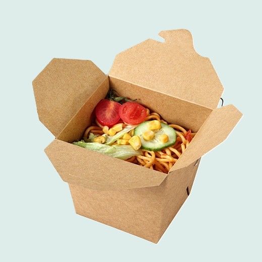 N°1 Take away box Kraft (600 ml) PE