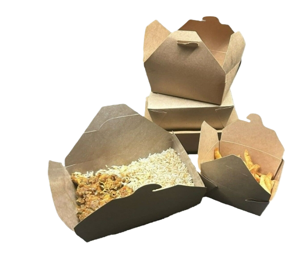 N°3 Take away box Kraft (1500 ml) PE