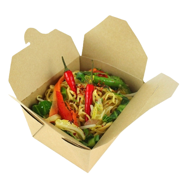 N°4 Kraft Take away box (2300ml) PE