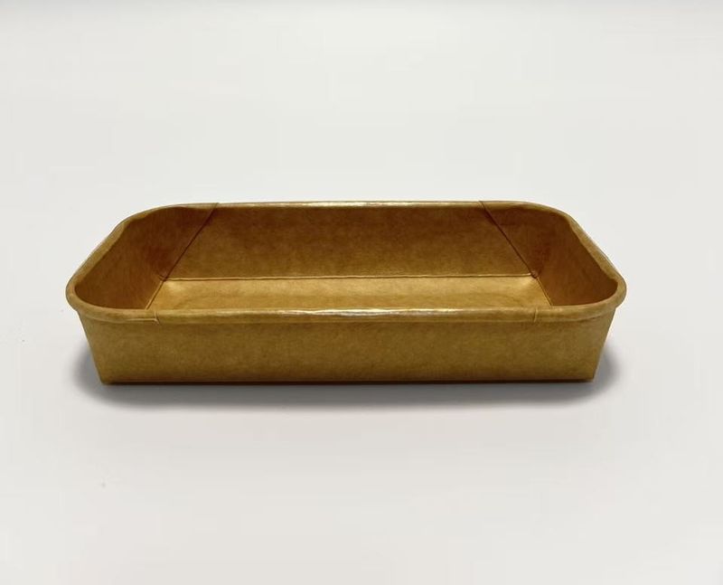 #01 kraft paper sushi/snack trays