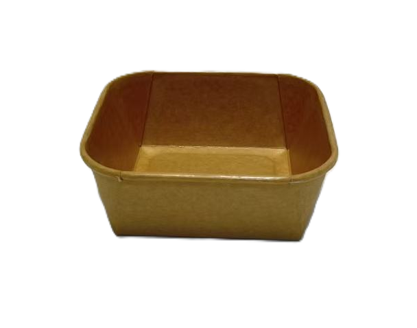Square  Kraft Paper/PE Container 500ml /300pcs
