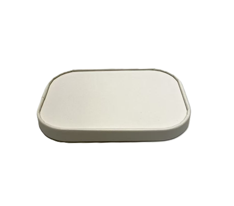 Witte rechthoekige PE-container papieren deksel Witte rechthoekige PE-container papieren deksel