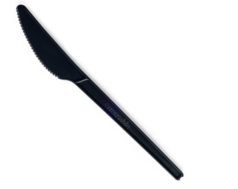 BIO Composteerbaar CPLA Mes 17cm Zwart