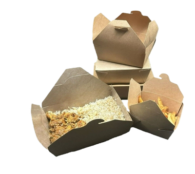 No.3 Kraft Take away box (1500ml) PE