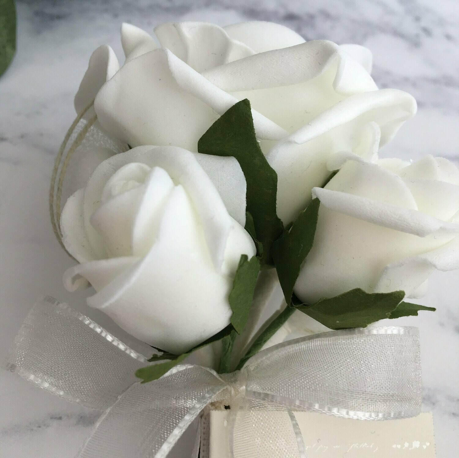 White Classic rose flower stem