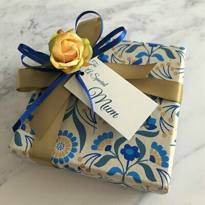 Blue confectionery box