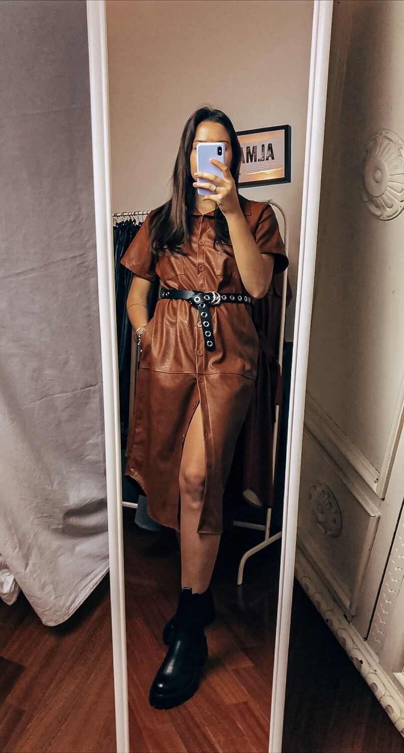 Vestito in ecopelle