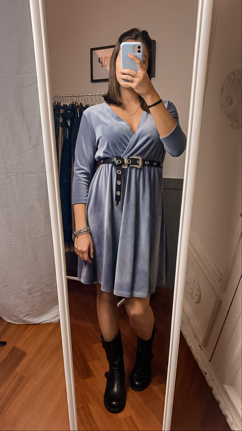 Vestito in velluto