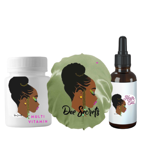 Growth Serum, Multi-Vitamin &amp; Satin Bonnet