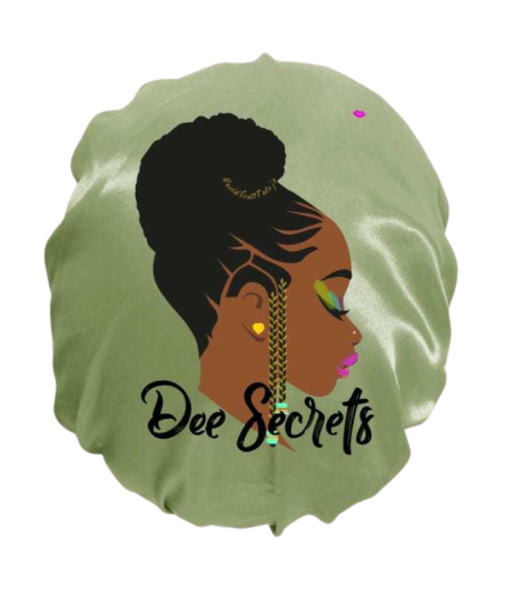 Green 100% Satin  with Lady logo on top