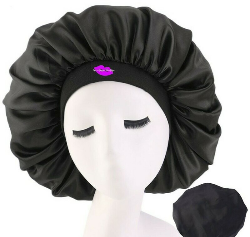Black with pink lip logo 100% Statin Bonnet