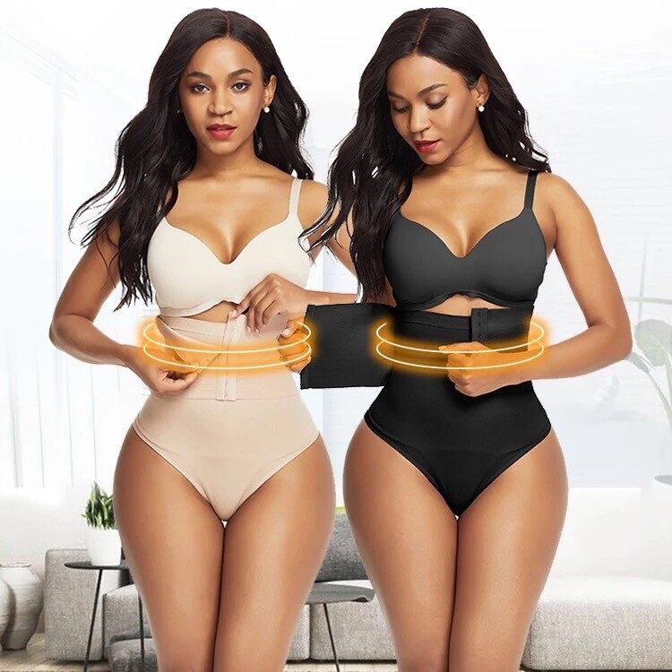 Black High Waist Shaper Thong