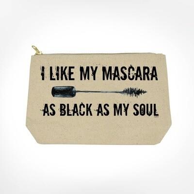Mascara as black as my soul make up bag