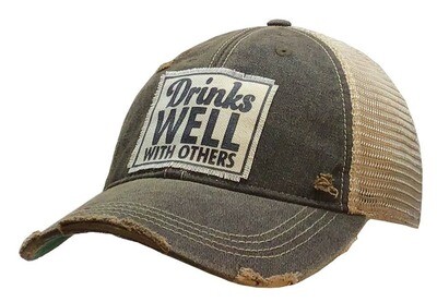 Vintage Life - Drinks Well With Others Trucker Hat Baseball Cap