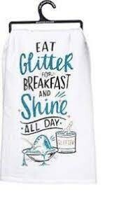 primitives by kathy eat glitter for breakfast dish towel