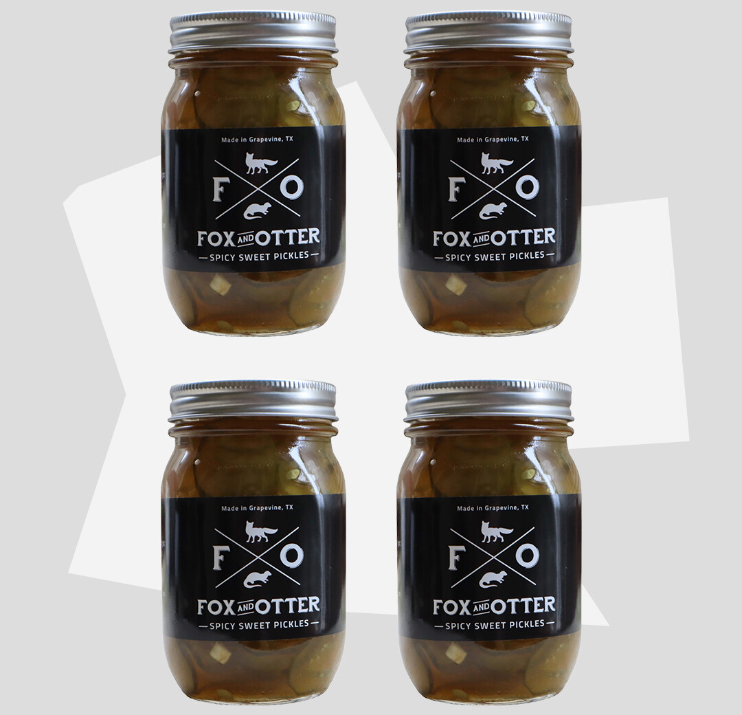 4 JARS of F&O Sweet/Spicy Pickles