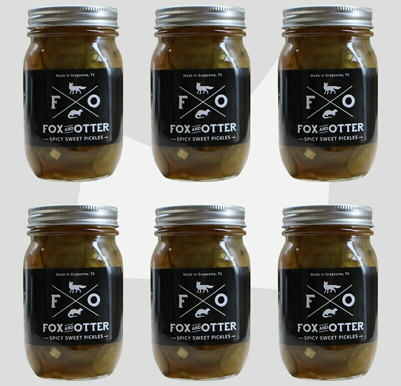 6 JARS of F&amp;O Sweet/Spicy Pickles