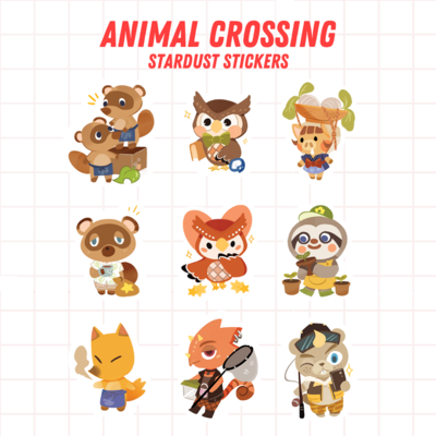 Animal Crossing Stardust Stickers Set