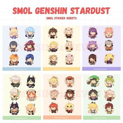 Smol Genshin Stardust Sticker Sheets