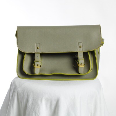 Grey and Green Crossbody Bag
