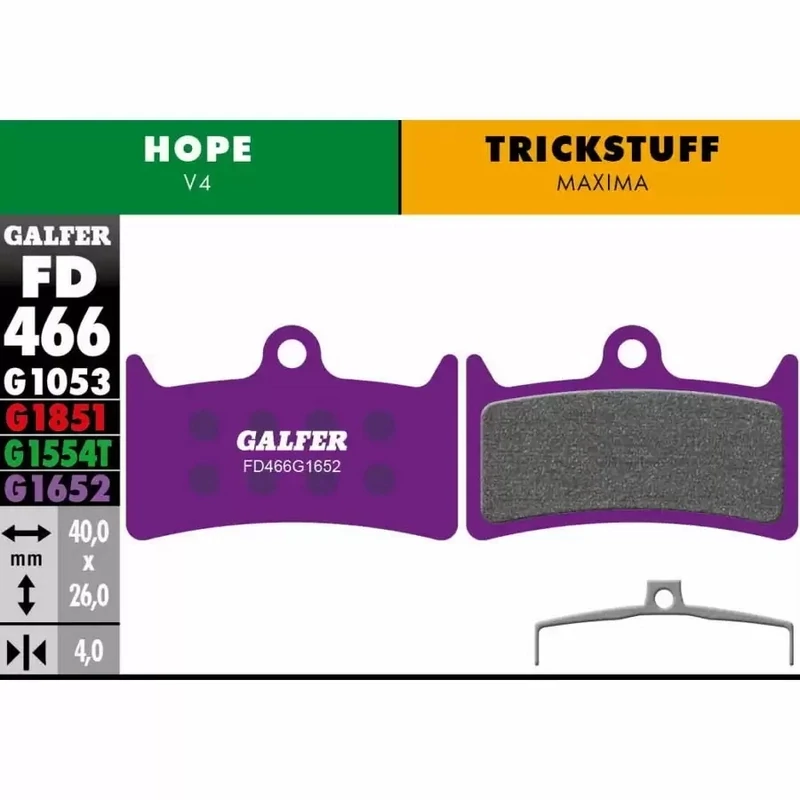 GALFER MESCOLA VIOLA E-BIKE PER FRENI HOPE V4