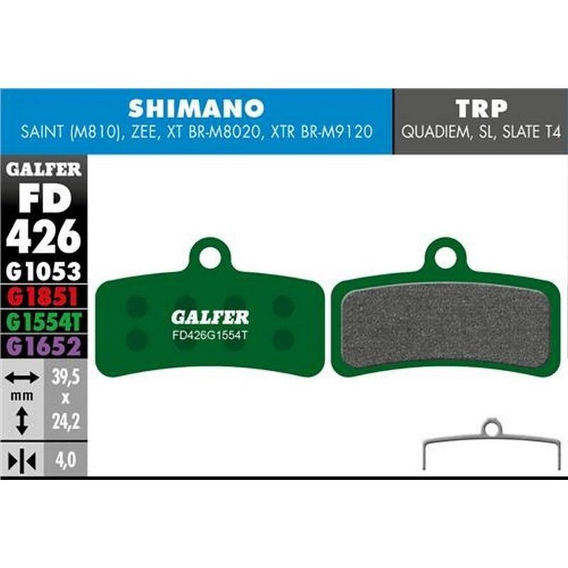 GALFER PRO MESCOLA VERDE PER SHIMANO SAINT-ZEE