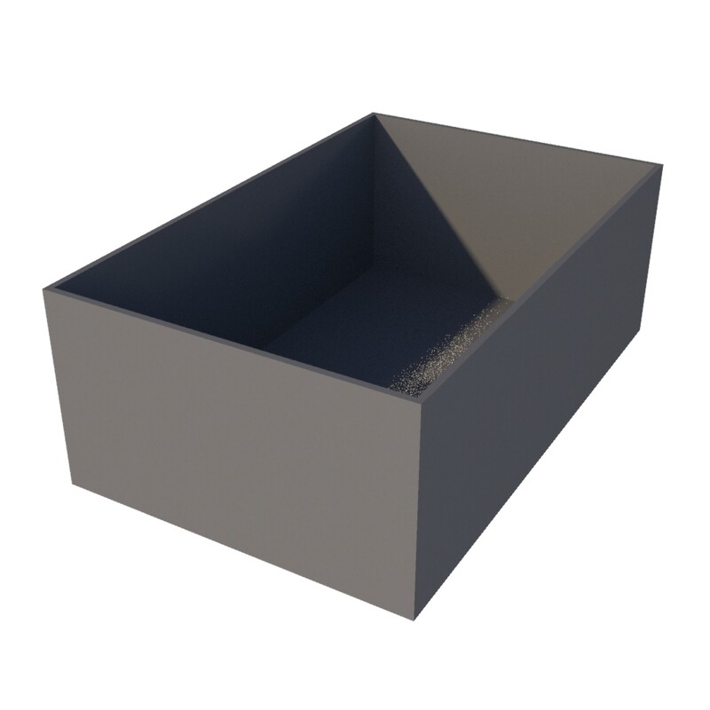 Powder Coated Rectangular Planter 1250 x 800 x 450