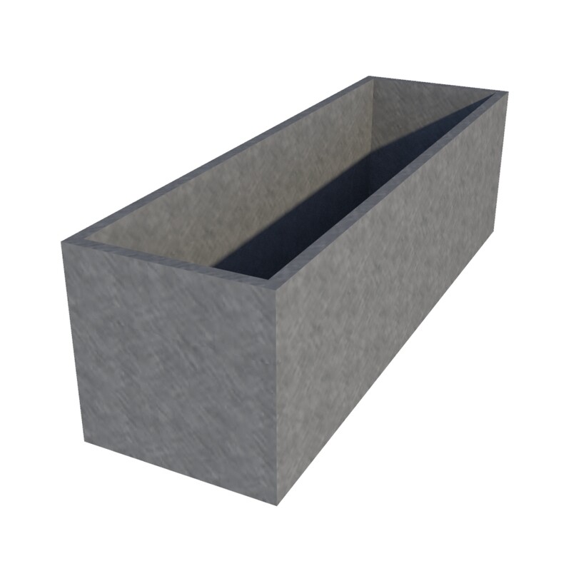 Galvanised Window Box 1000 x 300 x 300